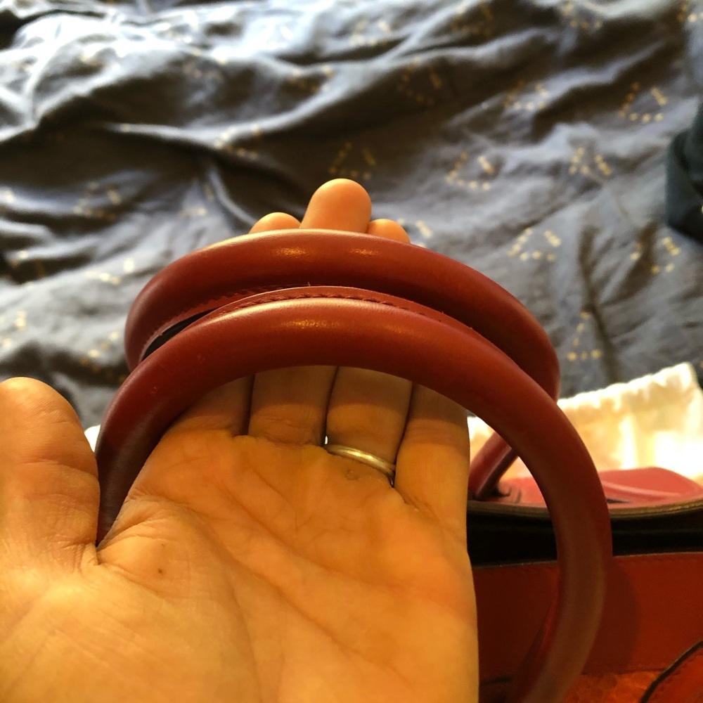 Red Python & Leather Celine Mini Luggage - Picture 7 of 8